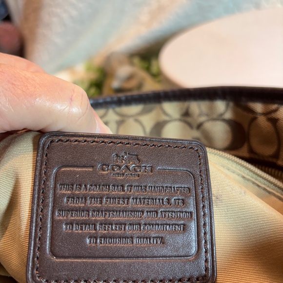 Coach Tan and Brown Signature Tote - Picture 10 of 11